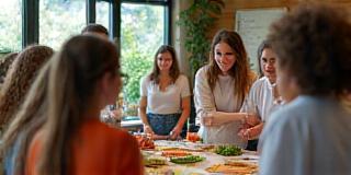 Group participating in a healthy eating workshop